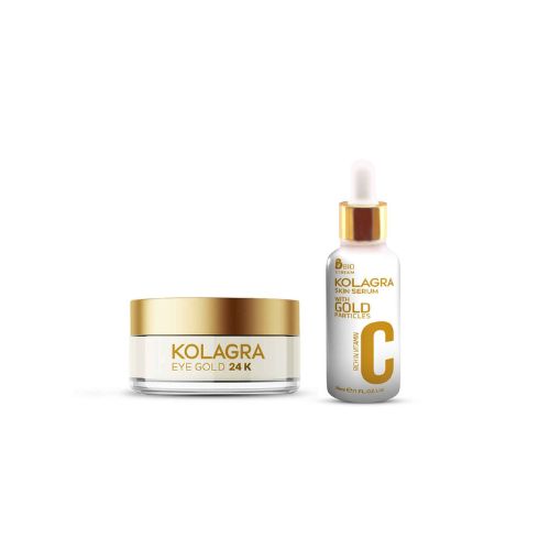 عرض: سيرم كولاجرا بالذهب (للوجه) + جل كولاجرا بالذهب (لمحيط العين)